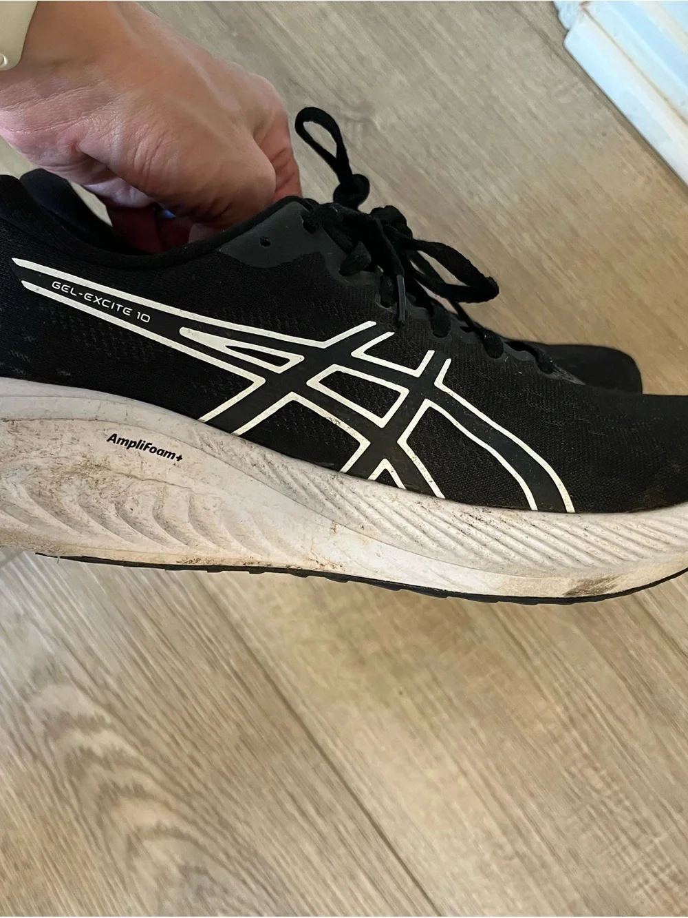 ASICS women’s Black and White Athletic Running Shoes